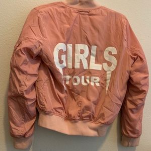 Blush pink girls tour jacket